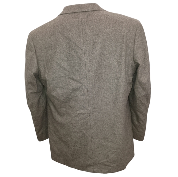 Mens Oscar de la Renta Wool Cashmere Blend 3 Button Sport Coat Size 41 Regular - Picture 3 of 12